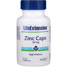 Витамины Life Extension Цинк в капсулах сильное действие 50 мг 90 капсул
