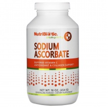 Витамины NutriBiotic Sodium Ascorbate Vitamine C, antioxidant + collagen support 454 гр