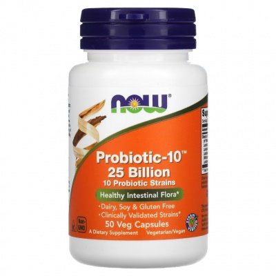Пробиотик NOW Foods Probiotic-10 25 Billion 50 капсул