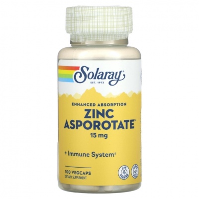  Solaray Zinc Asporotate 15  100 